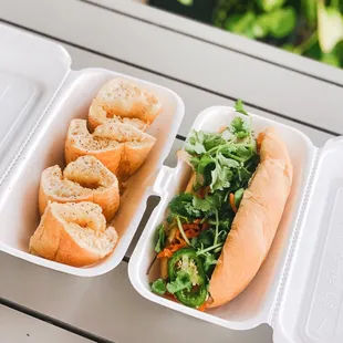 Sous Vide Pork Belly Banh Mi, Roostar Garlic Bread | IG: @joyyeats