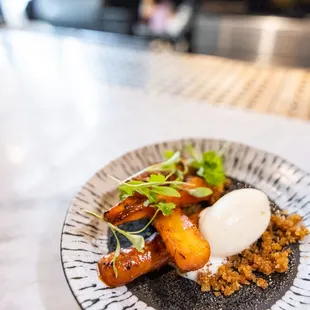 CAROLINA BBQ CARROTS | cornbread | cornbread ice cream