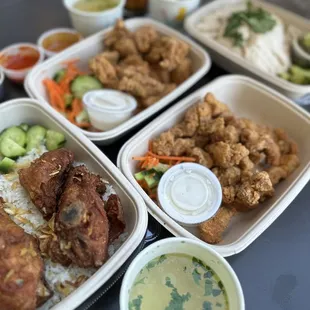 Popcorn chicken and Hat yai