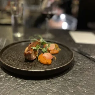 a plate of food on a table