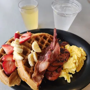 St Clair Waffle combo and Mimosa