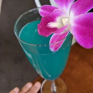 Morning Mimosa with Curacao