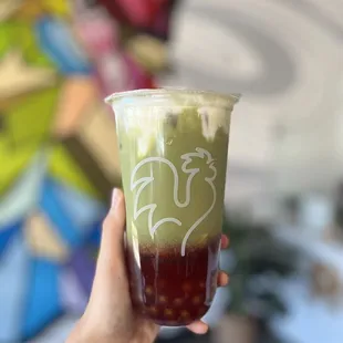 Strawberry Matcha Milk Tea 24oz