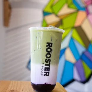 Blueberry Matcha Latte