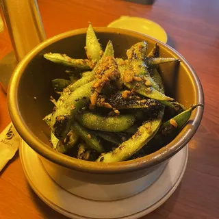 Spicy Garlic Edamame