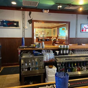 a view of the bar area