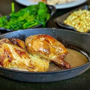 Joyce Farms Rotisserie Chicken / Butter Wilted Spinach / Pan Fried Corn
