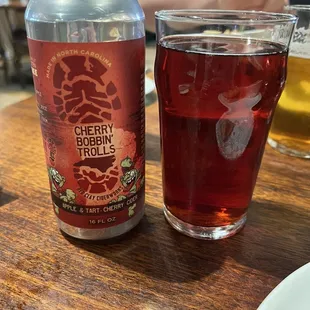 Cherry Bobbin Trolls (apple and cherry hard cider)
