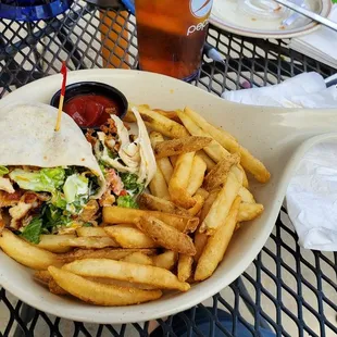 a plate of food on a table