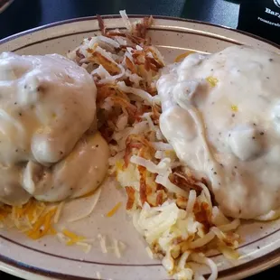 Recoop - kind of a cross between Biscuits &amp; Gravy and Eggs Benedict