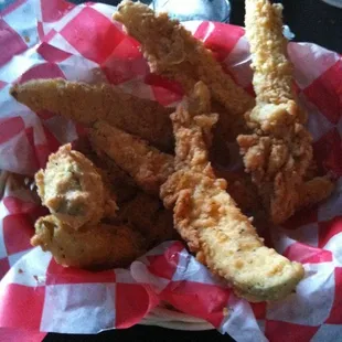 a basket of fried chicken
