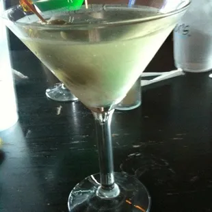 a martini in a martini glass