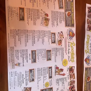 The menu