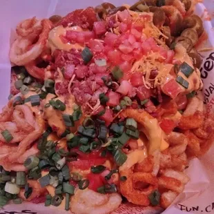 Rooster's Nest with donkey sauce on the wings