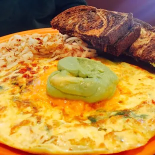 Garden omelette and rye