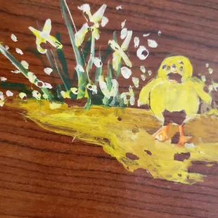 Table painting, nice country diner.