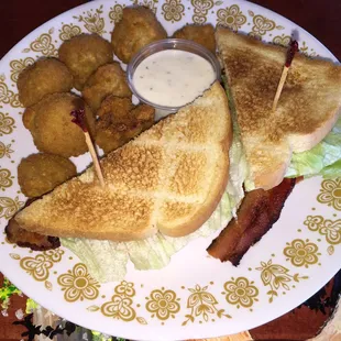 BLT with Deep Fried Mushrooms