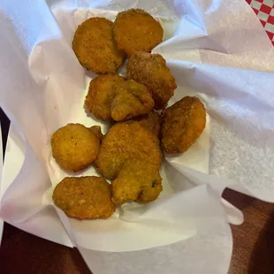 Fried mushrooms, fried pickles!