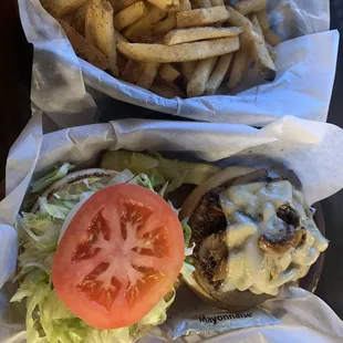 Mushroom Swiss Burger