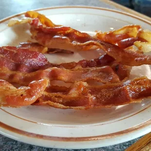 bacon on a plate