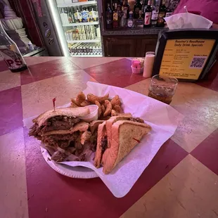 King Brisket Burger was amazing with Rooster Tails