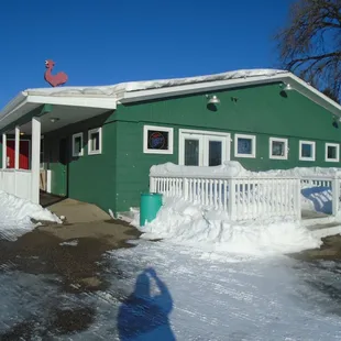 Outside of the building, view looking northeast.