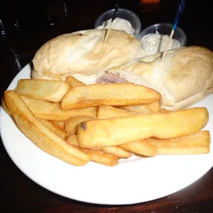 Ham &amp; Swiss Stacker with American fries - 70 cents for each little cup of mayo?!