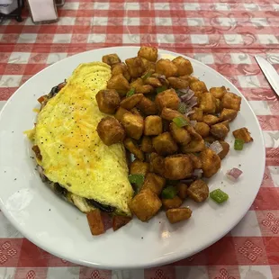 Veggie Omelette with Biscuits &amp; Gravy $15 + $6