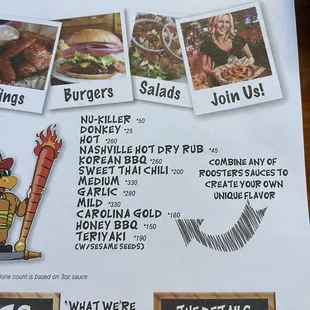 Wing sauce selection