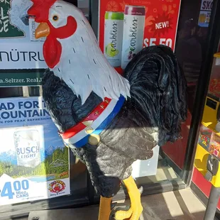 Just inside entrance