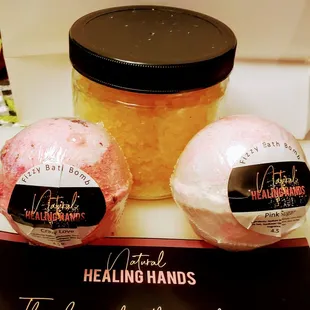 Bath salts and bath bombs