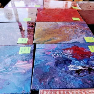 Some of the paintings for sale