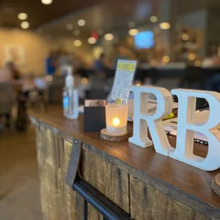 candles on the bar