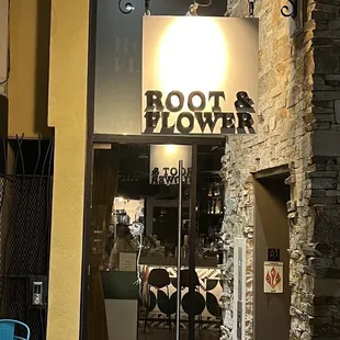 the entrance to the store