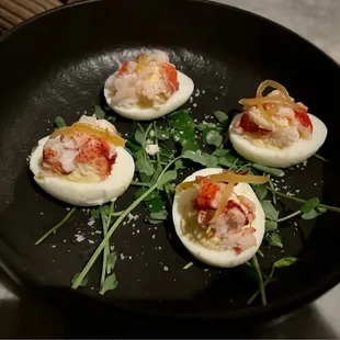 Lobster deviled eggs were amazing