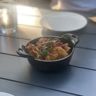 a bowl of food on a table