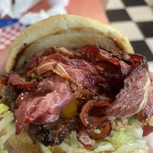 King cheeseburger  add pastrami