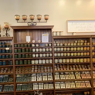 Candles of all scents, shapes and colors