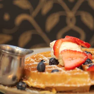food, waffles