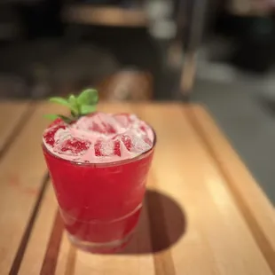 Gin cocktail with beets