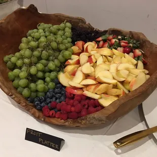 Fruit platter in our signature bowl