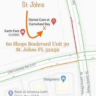 Located near the old earth fare off 210 &amp; St. Johns Parkway