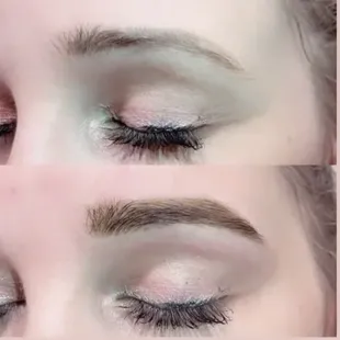 Brow tint and lamination
