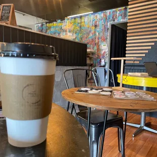 Come relax or play games while you sip!