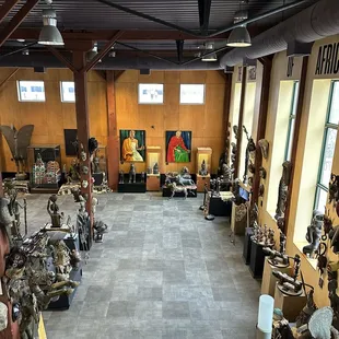 View from the second floor of part of Roots 101's first floor.