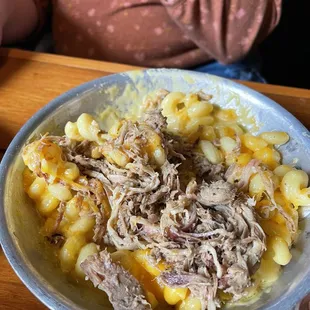 Mac and cheese with pork , lunch special  sorry ate over half before we took pictures