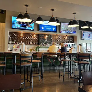 people sitting at the bar