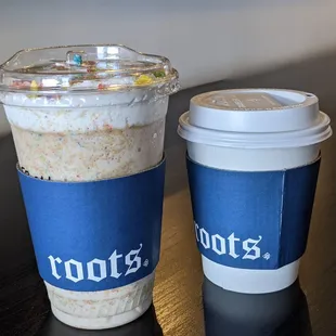 Cereal milk frappe and Americano