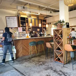 Counter and coffee
