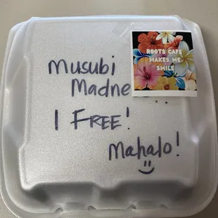 Free musubi!